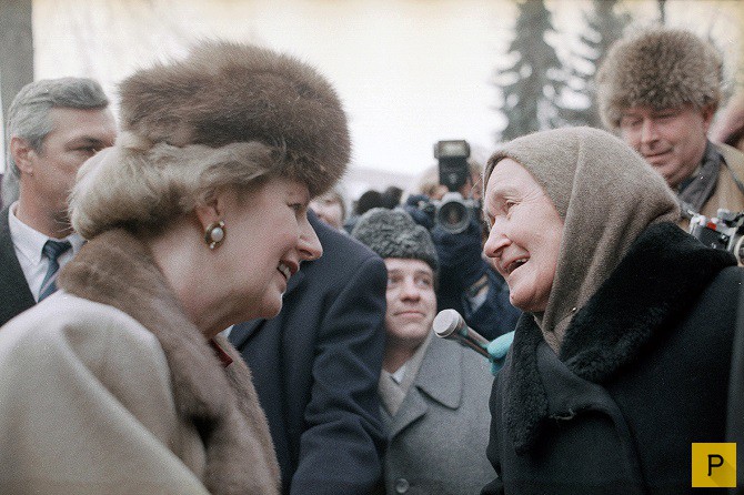 Тэтчер в СССР встречается с москвичами, 1987 год